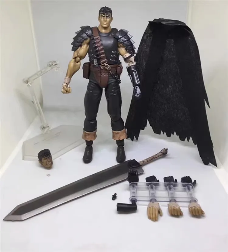 Figura de acción Figma 359 GUTS Versión Espadachín Negro Figuras de PVC Edición Repintada, Juguetes Modelo