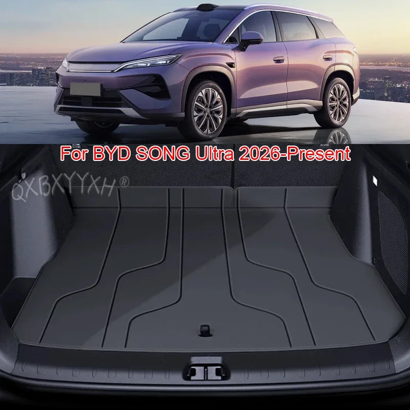 For BYD SONG Ultra 2026-Present Car Trunk Main Cargo Liner Nappa Leather Mat Auto Waterproof Wear-Resistant Pad Accessory