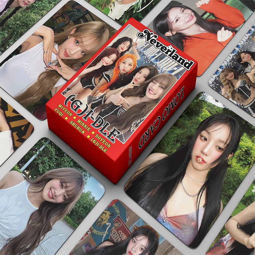 K-pop Lomo Cards Album para meninas, G, I-DLE, eu queimo cartão fotográfico, cartão postal, eu queimo, presente para fãs, 55pc set