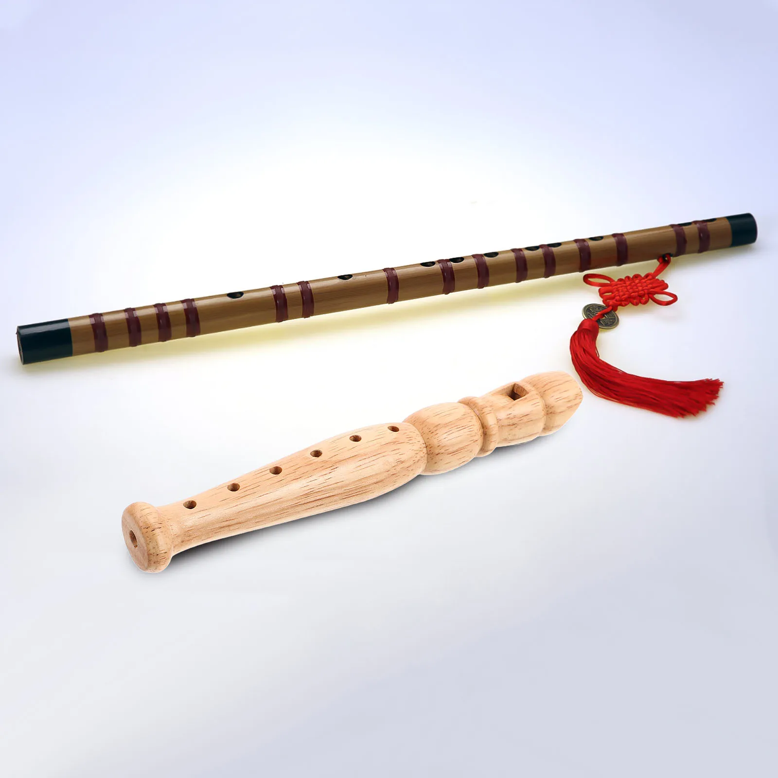 

1pc Kids Recorder Hole Wooden Six-Hole Piccolo Flute for Beginners Clear Sound Portable Childrens Instrument Beige Color
