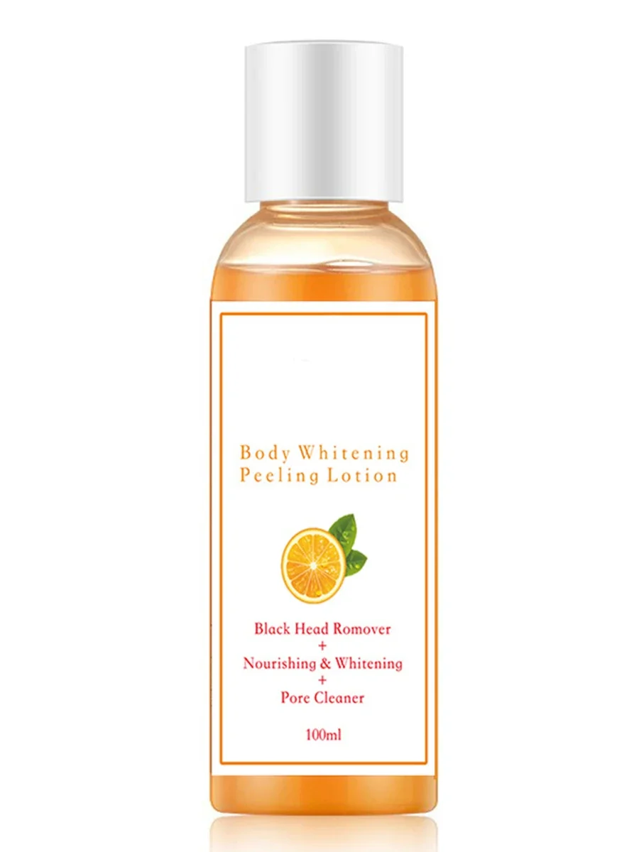 Private Label Vitamin C Orange Peel Body Face Lotion Custom Logo Powerful Peeling Brightening Smooth Skin Makeup Wholesale