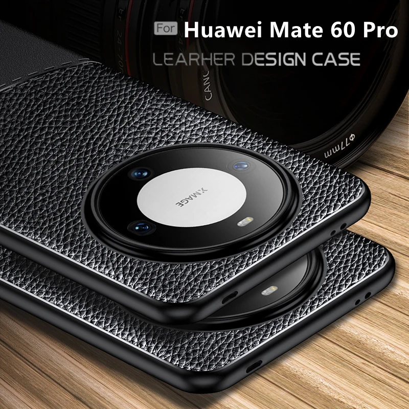 

For Huawei Mate 60 Pro Case Cover Huawei Mate 60 Pro Capas Bumper Shockproof Soft TPU Leather Fundas Huawei Mate60 Mate 60 Pro