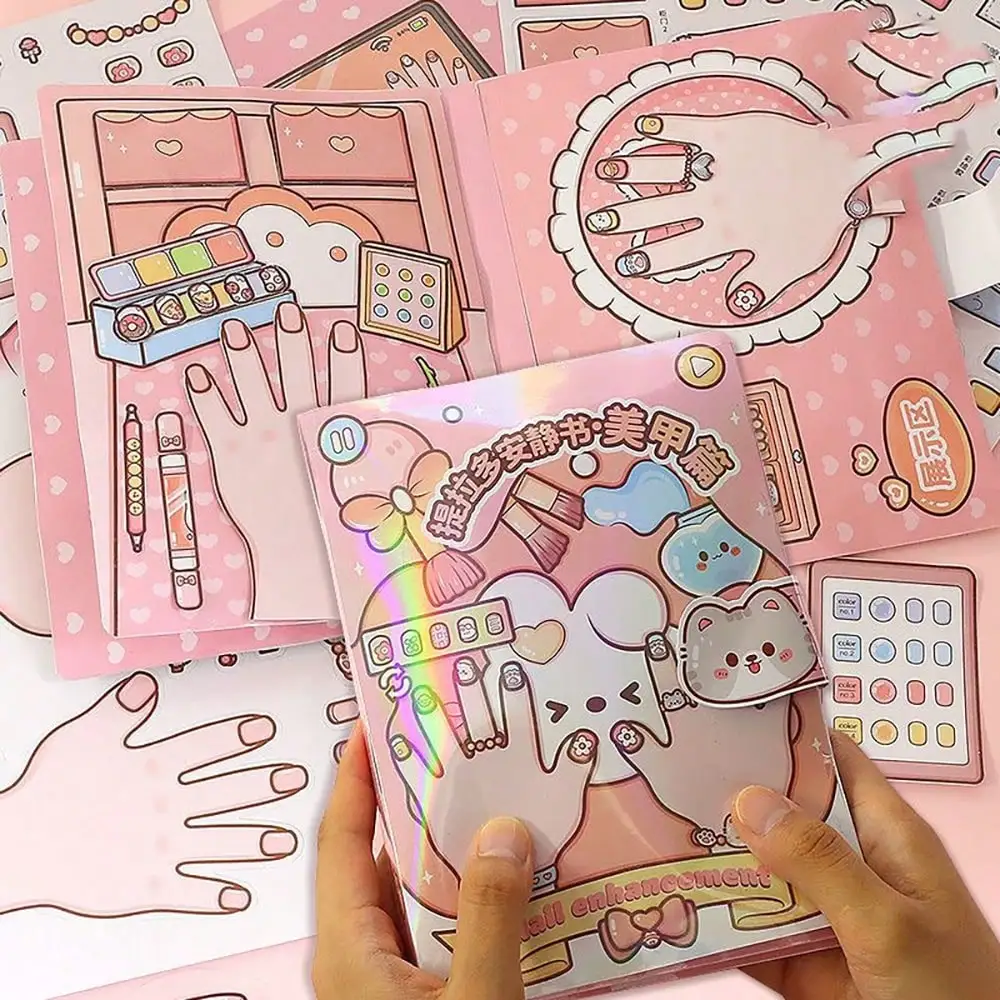 Wholesale Quiet Book Cute Planner Sticker 3D Puffy Sticker Activity Book for Girls, Kids Sensory Relaxing Educational Toy Book
