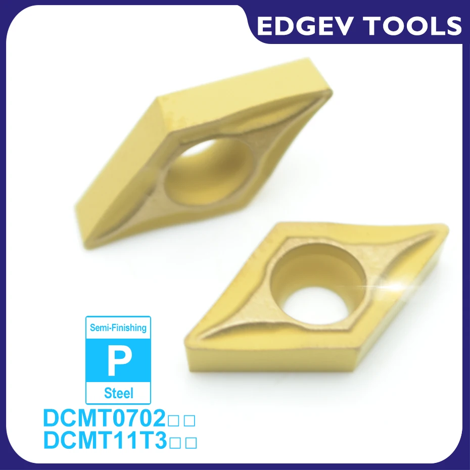 

EDGEV 10PCS DCMT070204 DCMT070208 DCMT11T304 DCMT11T308 CNC Indexable Carbide Insert Lathe Cutter Internal Turning Tool steel