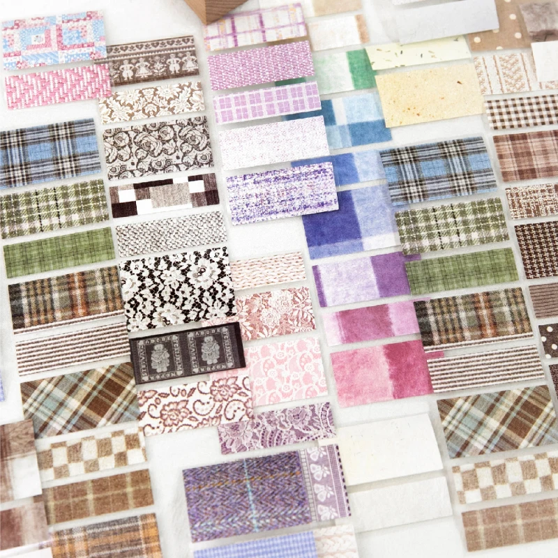 JIANQI 48mm*2m Time Weaving Machine Tapes DIY Scrapbooking Decor Photo Album Collage Junk Journal Materials Aesthetics Stickers view 5