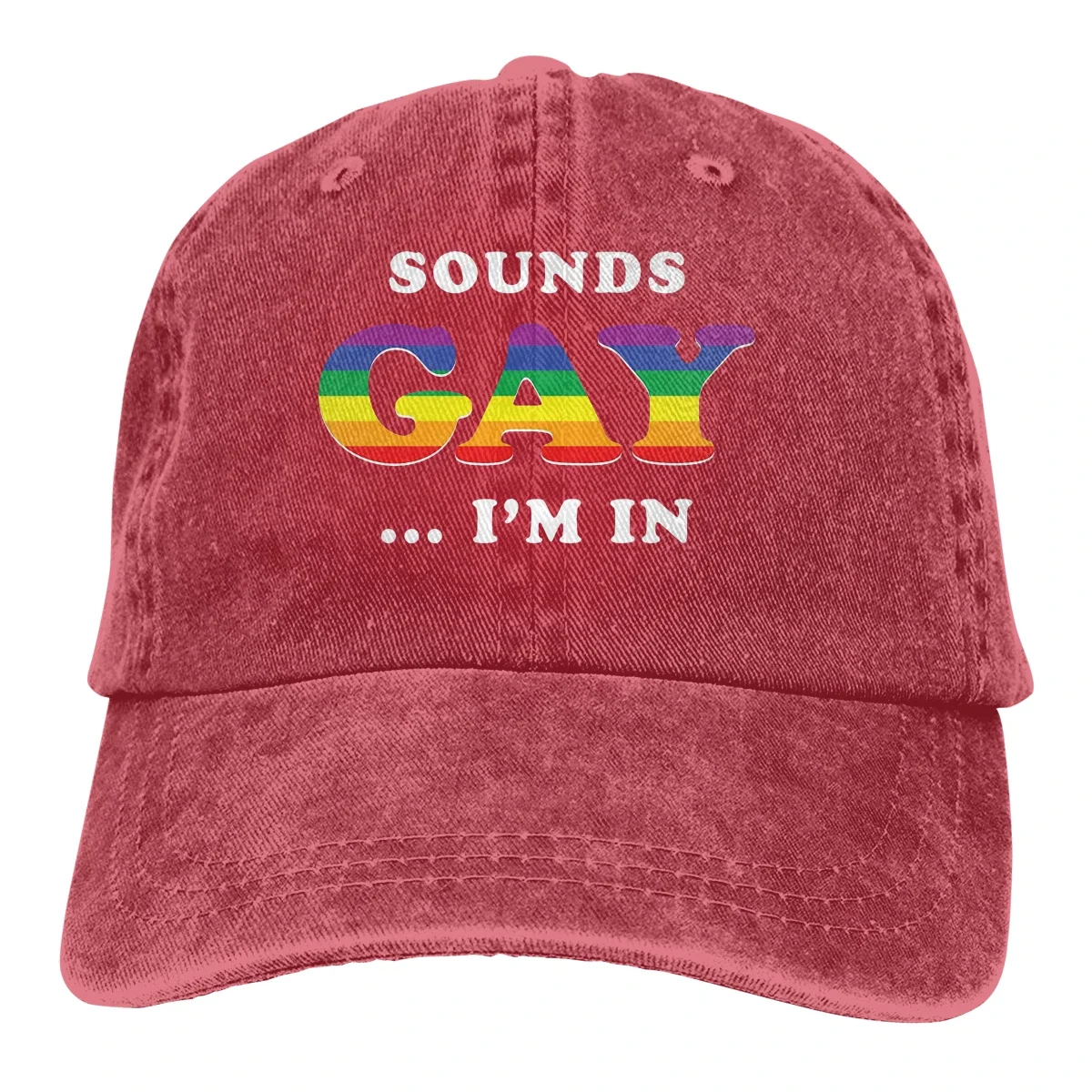 Sounds Gay I'm In The Baseball Cap Peaked capt Sport Unisex Outdoor Custom LGBT transgender Hats