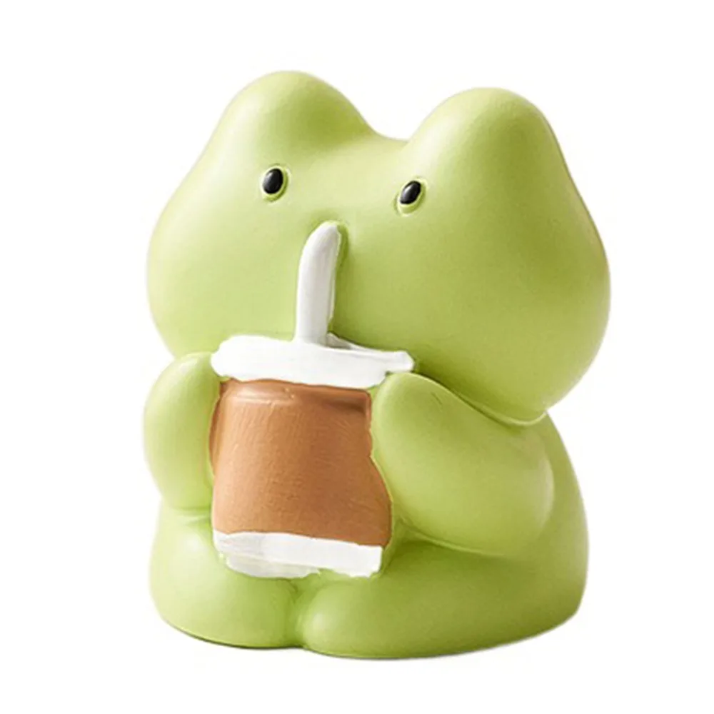 

Handmad Frog Resin Figurine Statue Crafts Anime Frog Desktop Decoration DIY Decorative Collectible Mini Frog Model