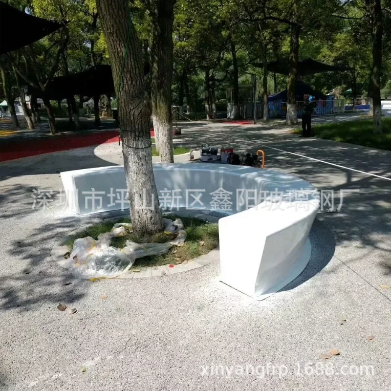 Customized outdoor landscape bench FRP leisure tree pool, park public rest outdoor seat Meichen furniture