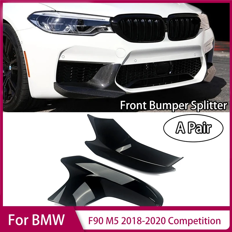 

A Pair Front Bumper Side Splitter for BMW F90 M5 2018-2020 Competition M Performance Car Fog Light Vent Spoiler Front Surround