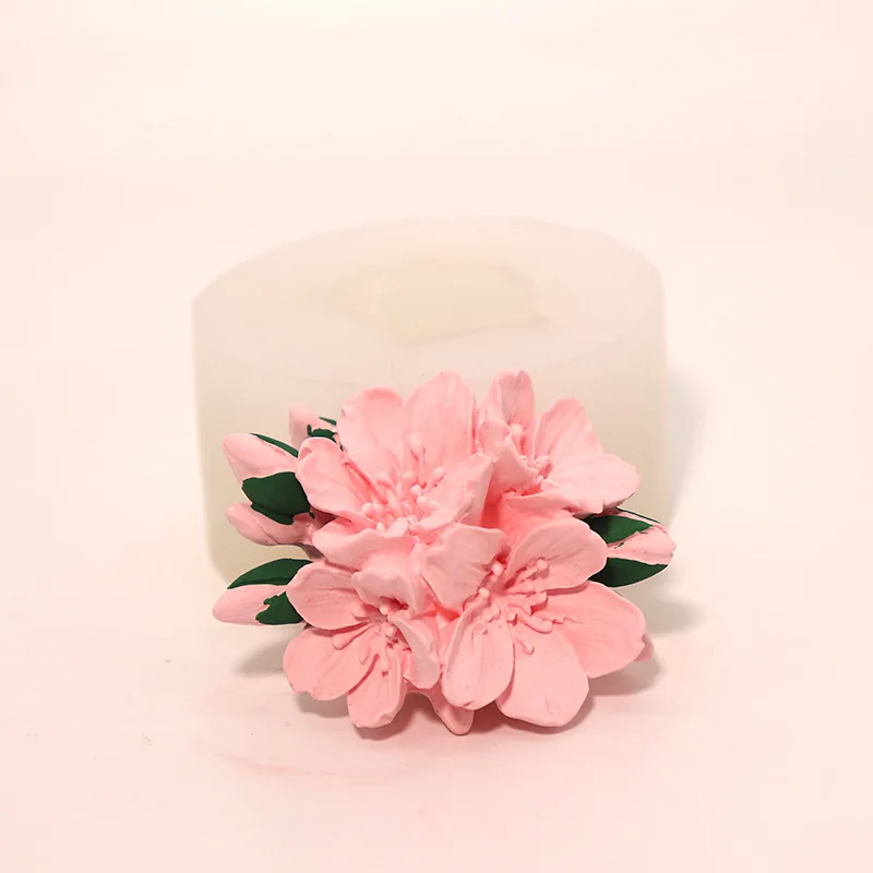 

Peach Blossom Modeling Silicone Mold Diy Plaster Aromatherapy Decoration Candle Fondant Mousse Cake Mold Cake Decorating Tools