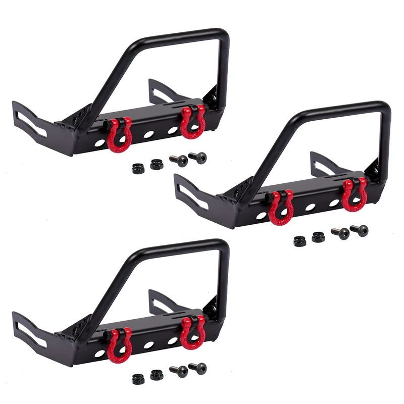 

3X Metal RC Rock Crawler Car Front Bumper For 1/10 RC Crawler Axial SCX10 Traxxas TRX4 D90 CC01 Upgrade Parts,B