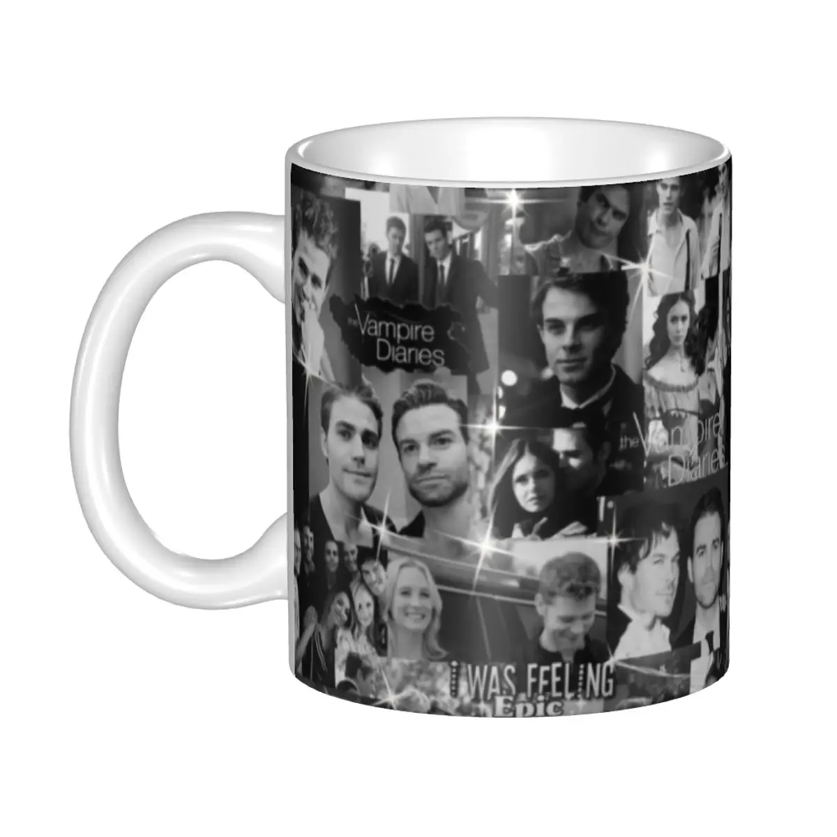 

Custom The Vampire Diaries Coffee Mugs DIY Damon Salvatore Ceramic Mug Cup Creative Gift