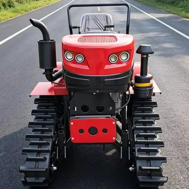 

Customized New rotary tiller, 2026 New Ride-on Crawler Rotary Tractor, Compact Mini Tiller for Farmland Ploughing