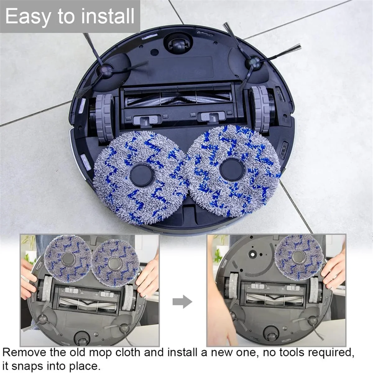 Mop Pads Ersatzteile für ecovacs deebot x1 omni/x1 Turbo Roboter Staubsauger Zubehör Reinigungs tuch Tücher