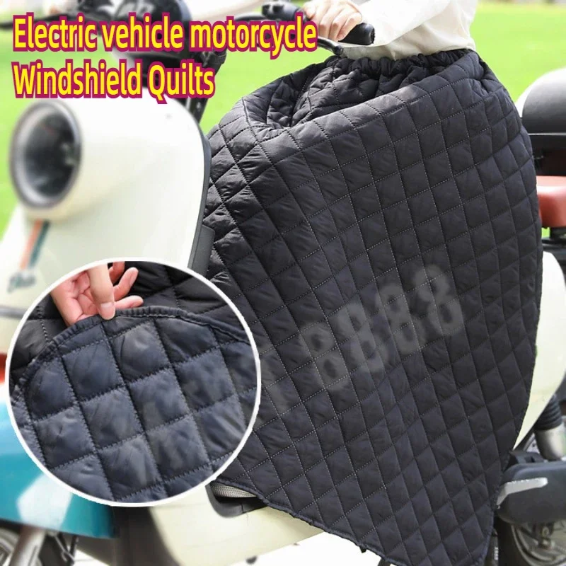 Electric Vehicle Windshield Quilts Motorcycle Winter Thickened Knee-pad Skirt Leg-blocking Knee Pads Rain-proof Apron Warm Skirt