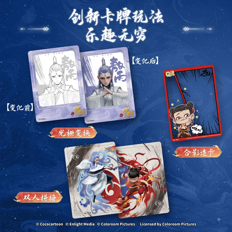 16 Packungen CARDFUN NeZha2 Aobing Anime-Figuren-Sammelkarten, offizieller Film TCG CCG Sammelkarte Na Zha Anime-Karten, Kindergeschenke
