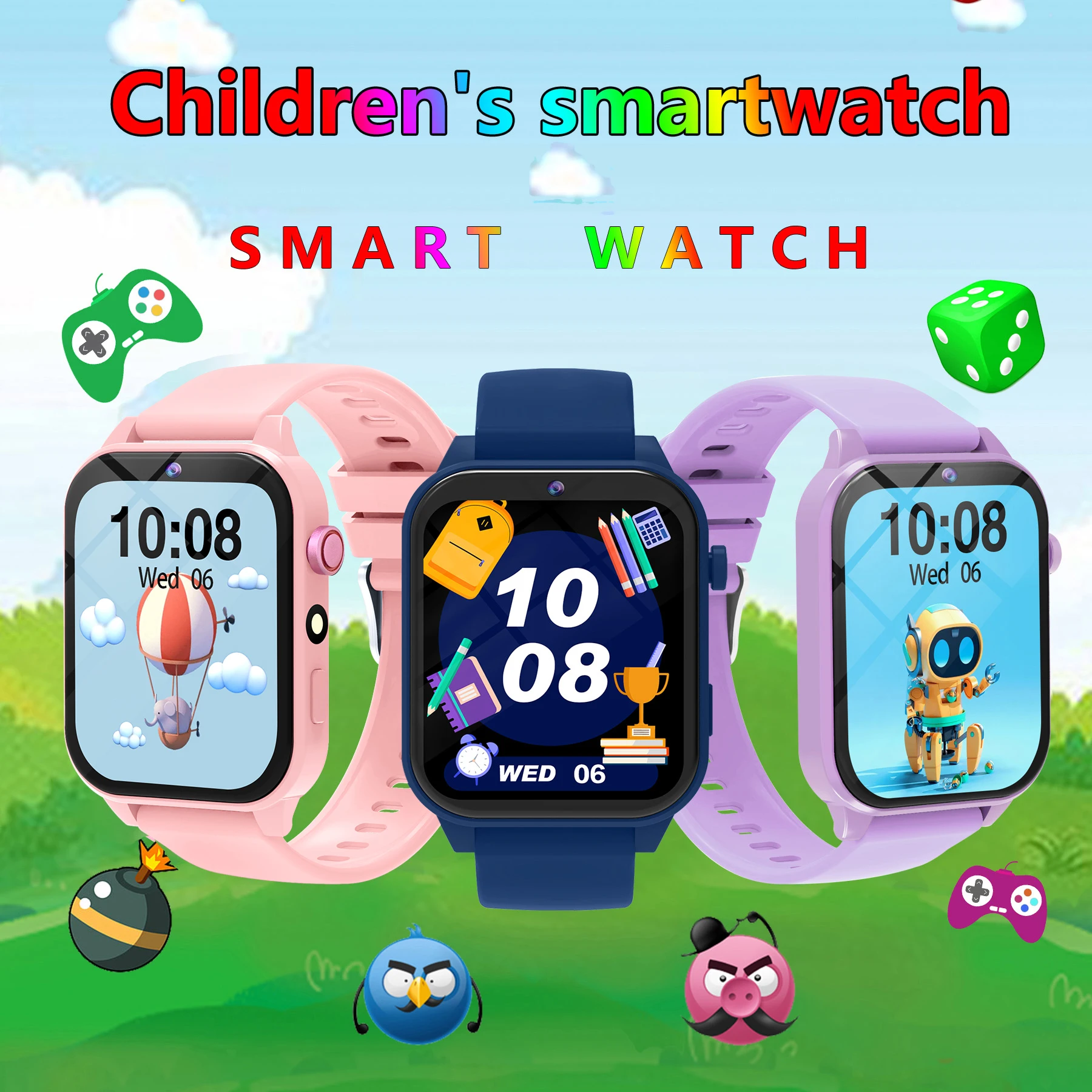 2026 Smart Watch Kids Flashlight eye protection Games High-capacity Battery Camera Sleep Monitoring Children Boy Girl Watch