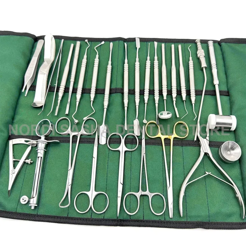 

26 Pcs/set Dental Implant Tools Basic Instrument Set Dental Implant Surgery Kit Dentist Surgical Tool