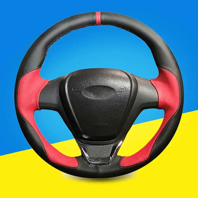 

Auto Braiding On The Steering Wheel Cover for Ford Fiesta 2008-2013 Ecosport 2013-2016 Car Braid Wheel Covers