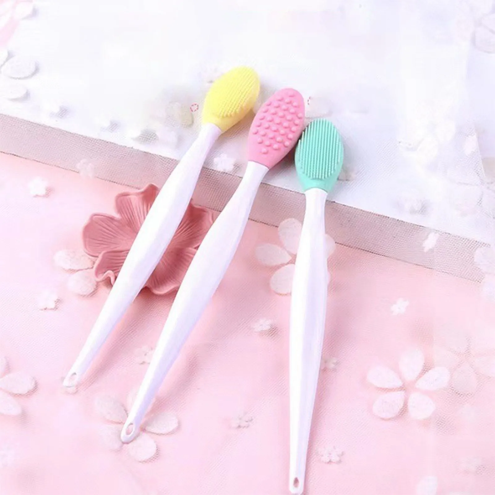 فرشاة الأنف على الوجهين، فرشاة الوجه، عصا تنظيف الوجه، فرشاة مكياج ناعمة لإزالة شحم الرؤوس السوداء، قابلة لإعادة الاستخدام