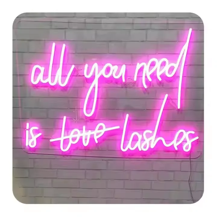 Bezpłatny Projekt na Zamówienie Hurtowa Sprzedaż Neonowych Znaków LED do Dekoracji Ślubnych Montowanych na Ścianie IP65 Podświetlane Litery do Oświetlenia Reklamowego