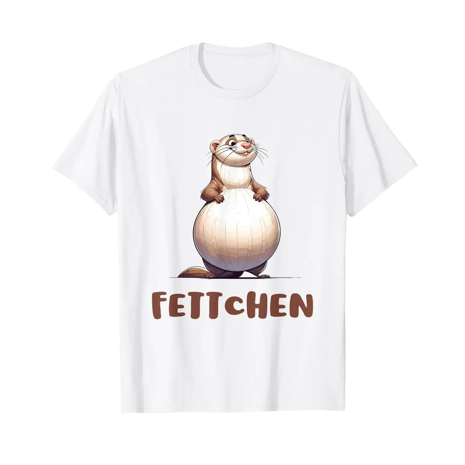 Funny T Shirt Ferret Fat with Thick Belly White vintage Washed Slightly Soft Stylish Comfortable graphic Unisex