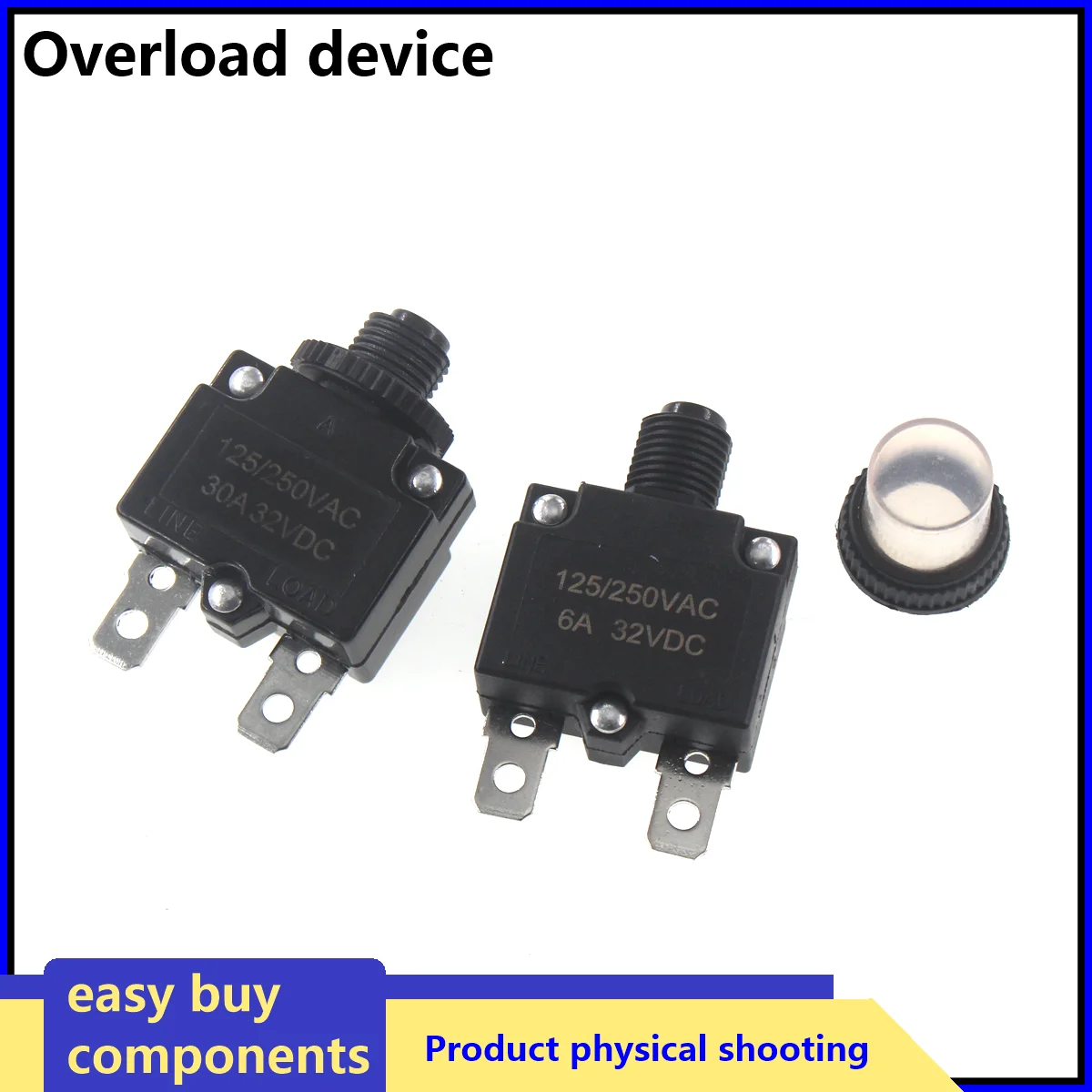 1PCS 3A 4A 5A 6A 7A 8A 10A 12A 15A 20A 25A 30A Circuit Breaker Overload Protector Switch Fuse