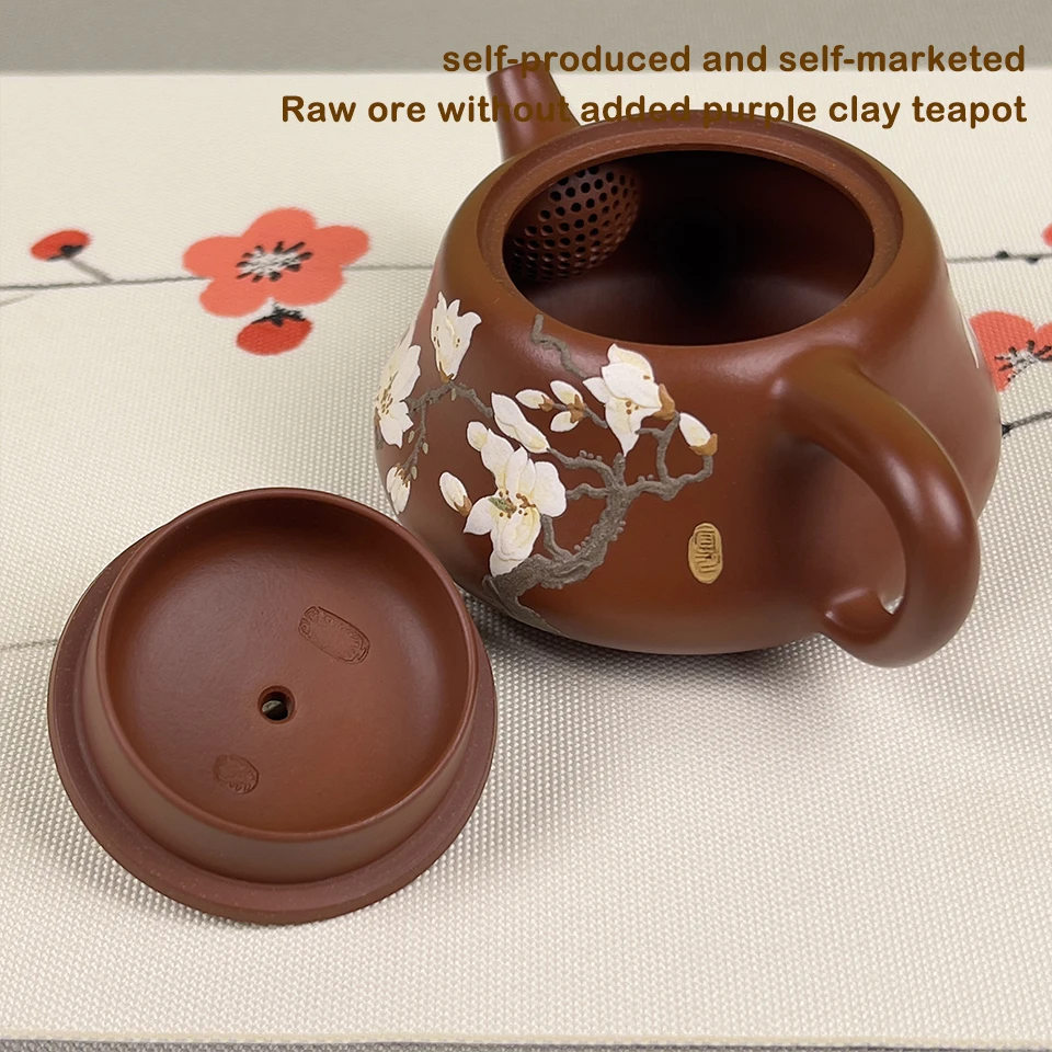 Yixing Zisha teapot, made from raw ore without any additives, is a Chinese-style gongfu teapot with smooth water dispensing 4