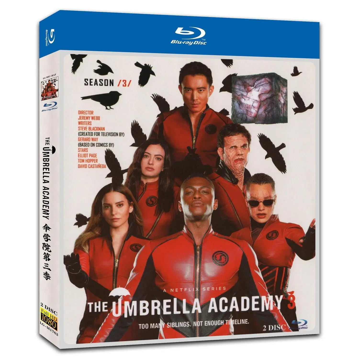 

The Umbrella Academy 3, английские/китайские и английские субтитры, 2 Blu-ray диски