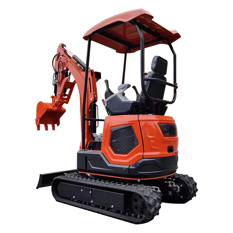 Miniexcavadora hidráulica multifuncional barata, excavadora pequeña de 2 toneladas y 1,8 toneladas con CE/EPA personalizada