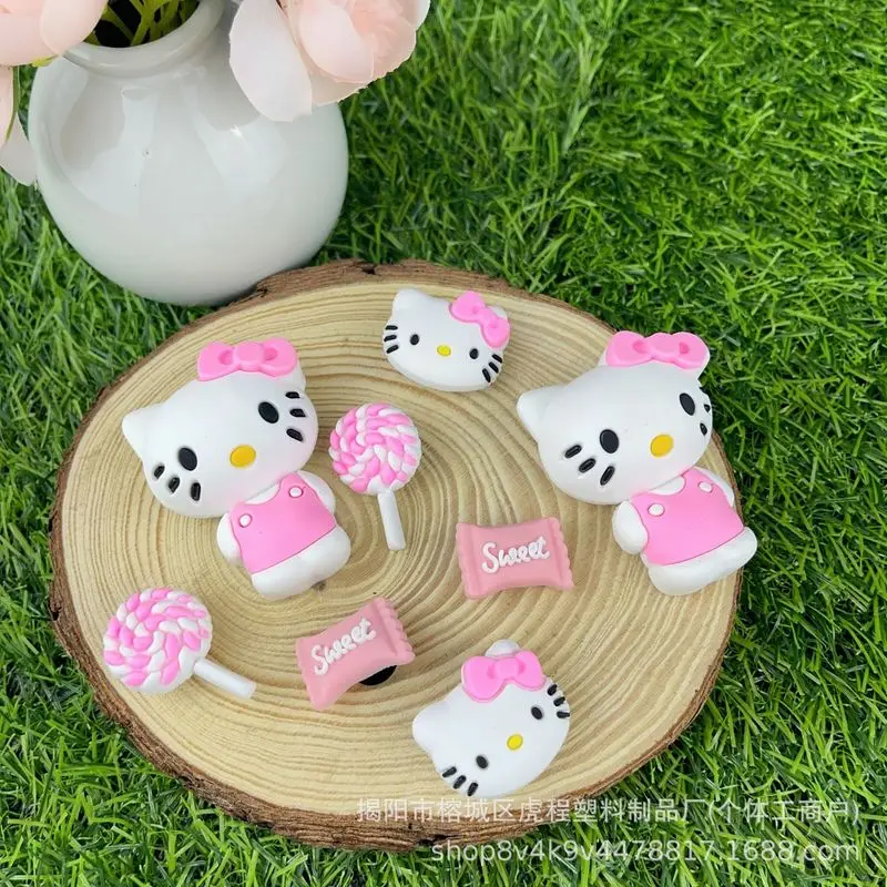 New cute Hello Kitty shoe flower decoration creative shoe buckle DIY hole shoes fashionable three-dimensional detachable