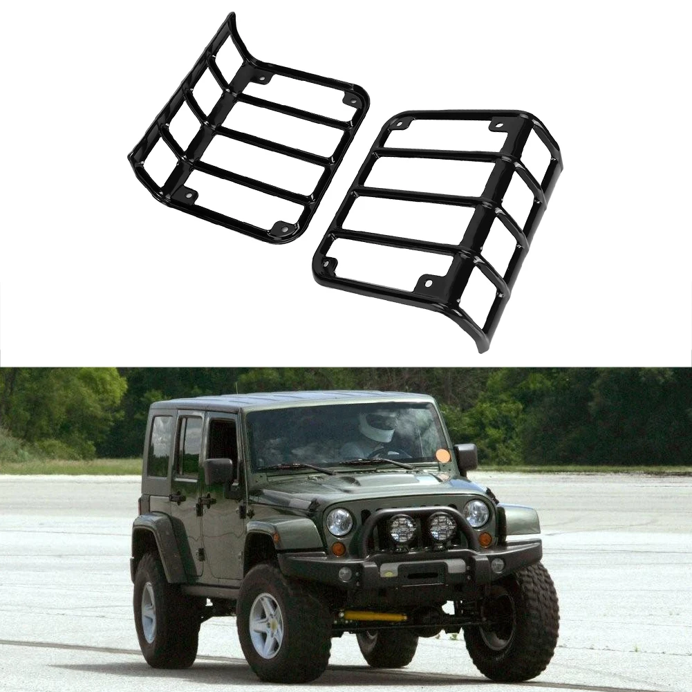 Pair of Taillight Rear Light Lamp Cover Guard Protector Fits for  Wrangler JK 2007-2017 Rear Light Cover Taillight Protector