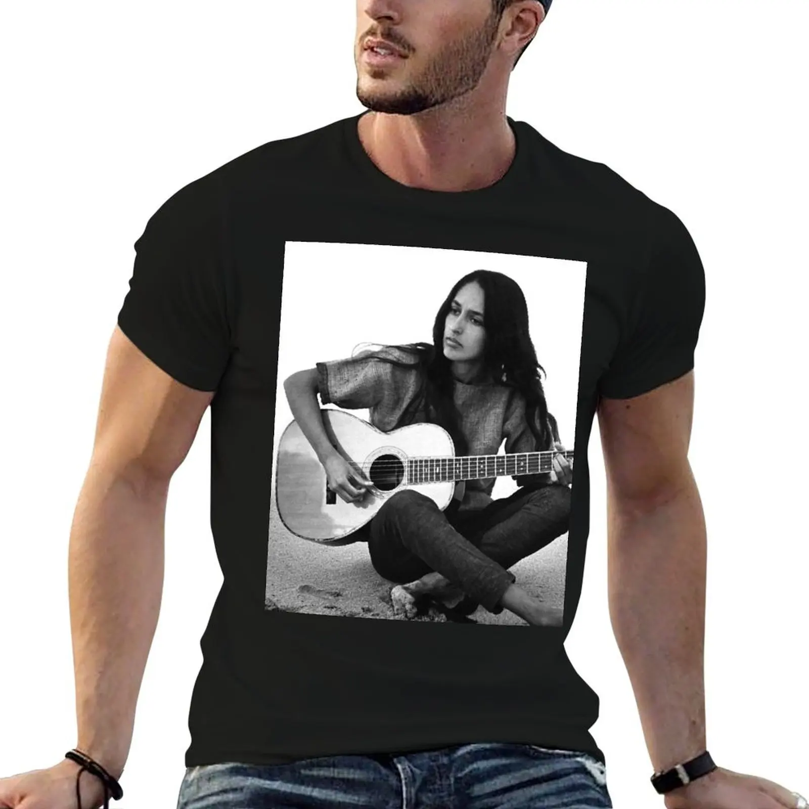 

Joan Baez - Poster T-Shirt man t shirts for men casual man t shirts for men t shirts for man slim fit T-Shirt