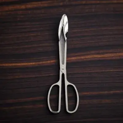 

Portable Stainless Steel Bread Tong Unique Hollow Design Comfortable Grip Suitable Outdoor Activities Household