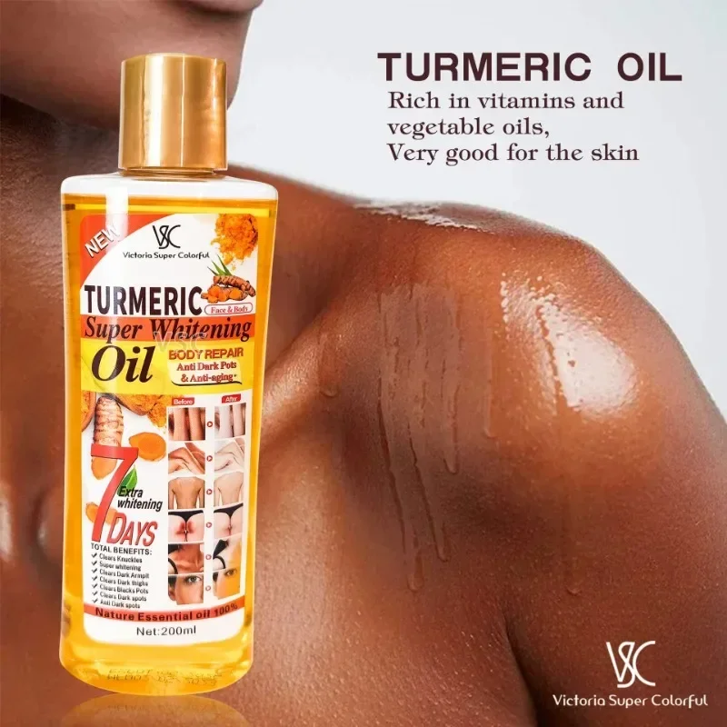 Turmeric Essential Oil with For Dark Skin Massage, Body Massage,Hair Face Care