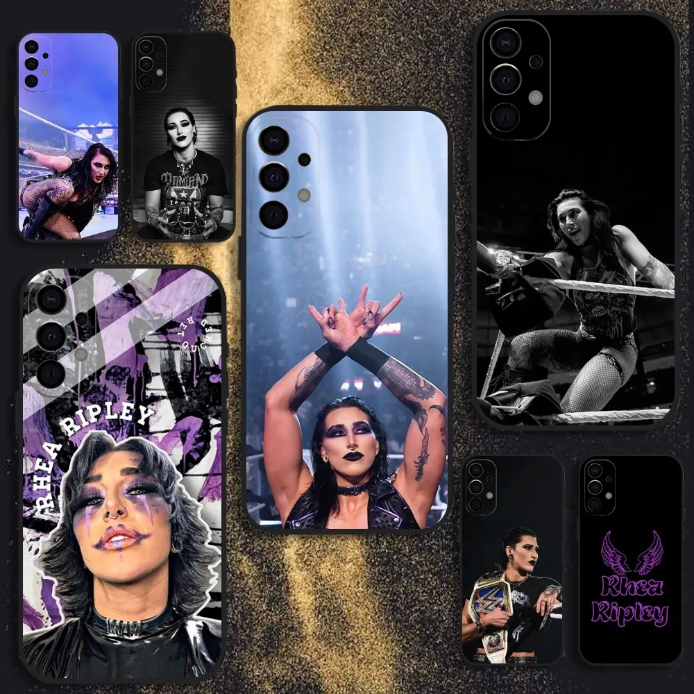 

R-Rhea Ripley Phone Case For Samsung S25,S24,S21,S22,S23,S30,Ultra,S20,Plus,Fe,Lite,Note,10,9,5G Black Cover