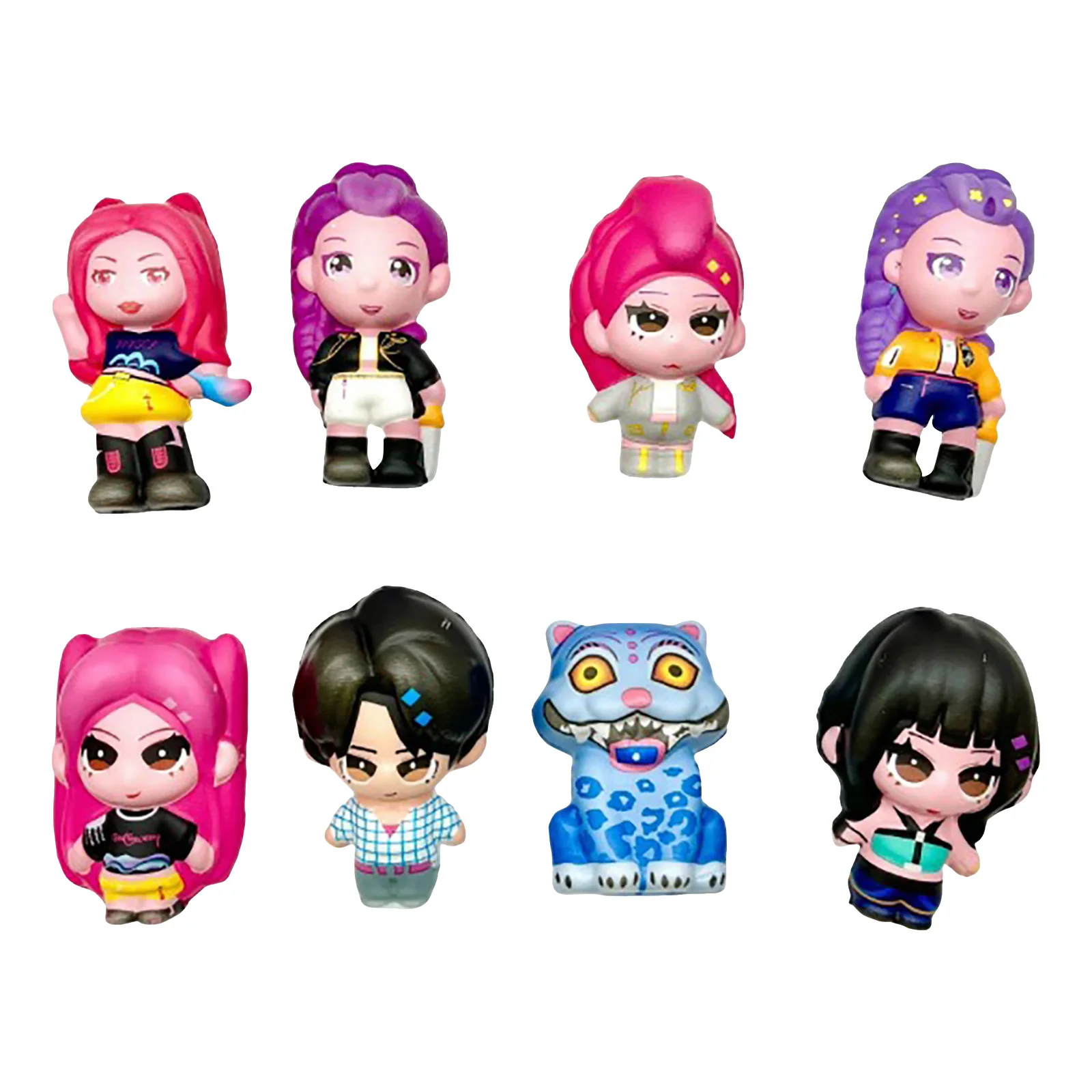 

8 шт. мини-игрушки для снятия стресса Kpop Witch, медленно растущие Squishies (8-10 см), милый настольный декор, набор игрушек для беспокойства, вечеринки, пользу