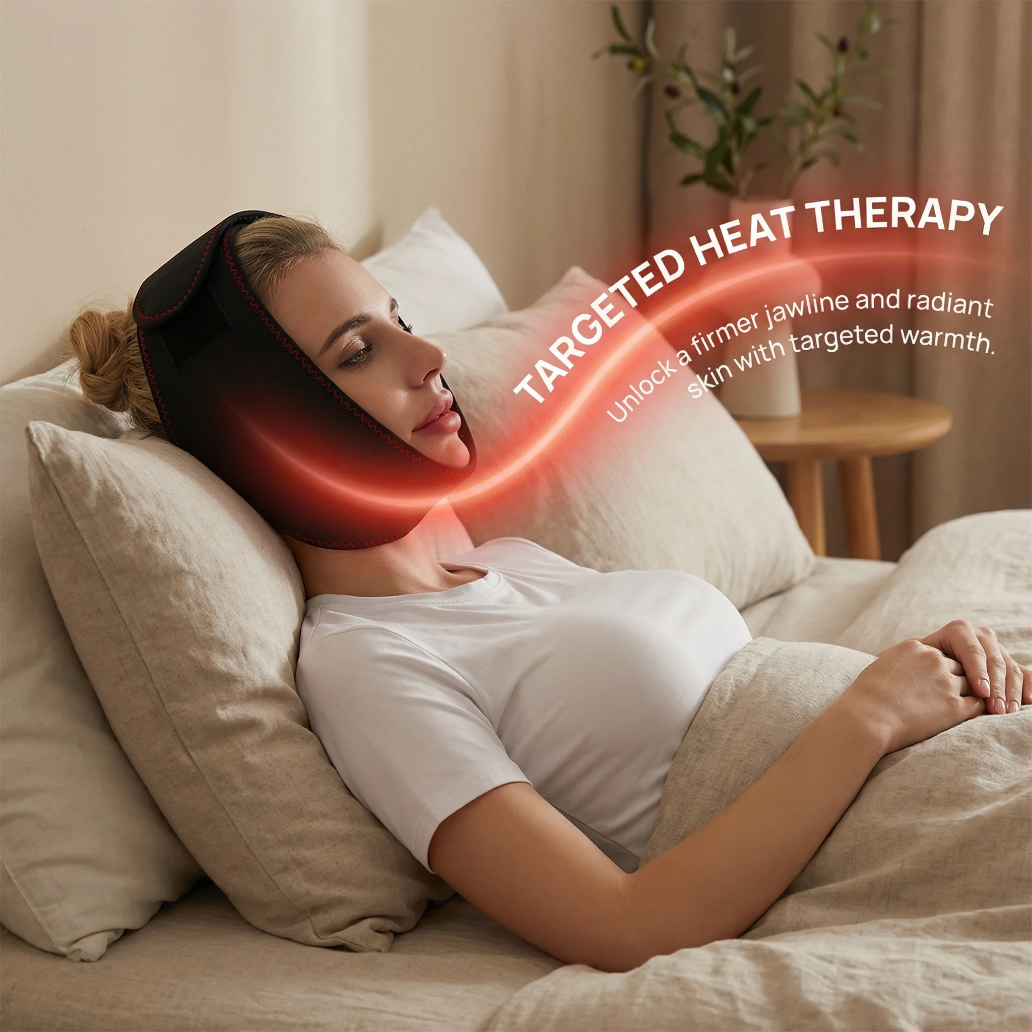 

Греющий компресс для челюсти с 3 уровнями нагрева, 3 режимами таймера, регулируемым ремнем, для комфорта лица и расслабления челюсти, ежедневный теплый компресс