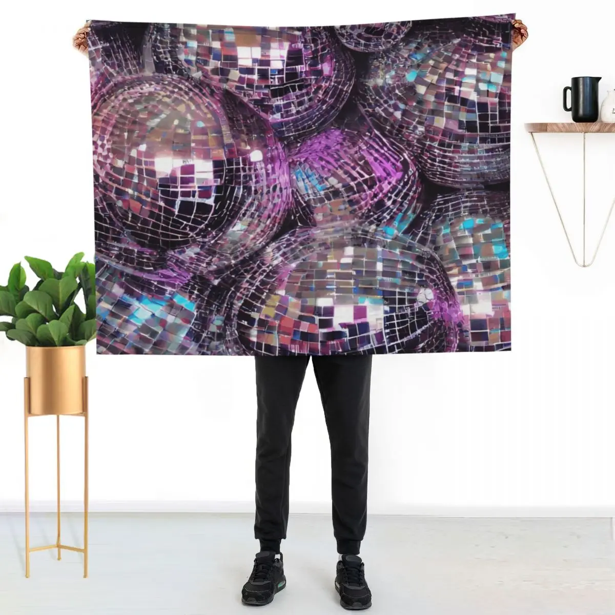 Classic Disco Balls Throw Blanket decorative halloween For Decorative Sofa for sofa Loose warm winter Blankets