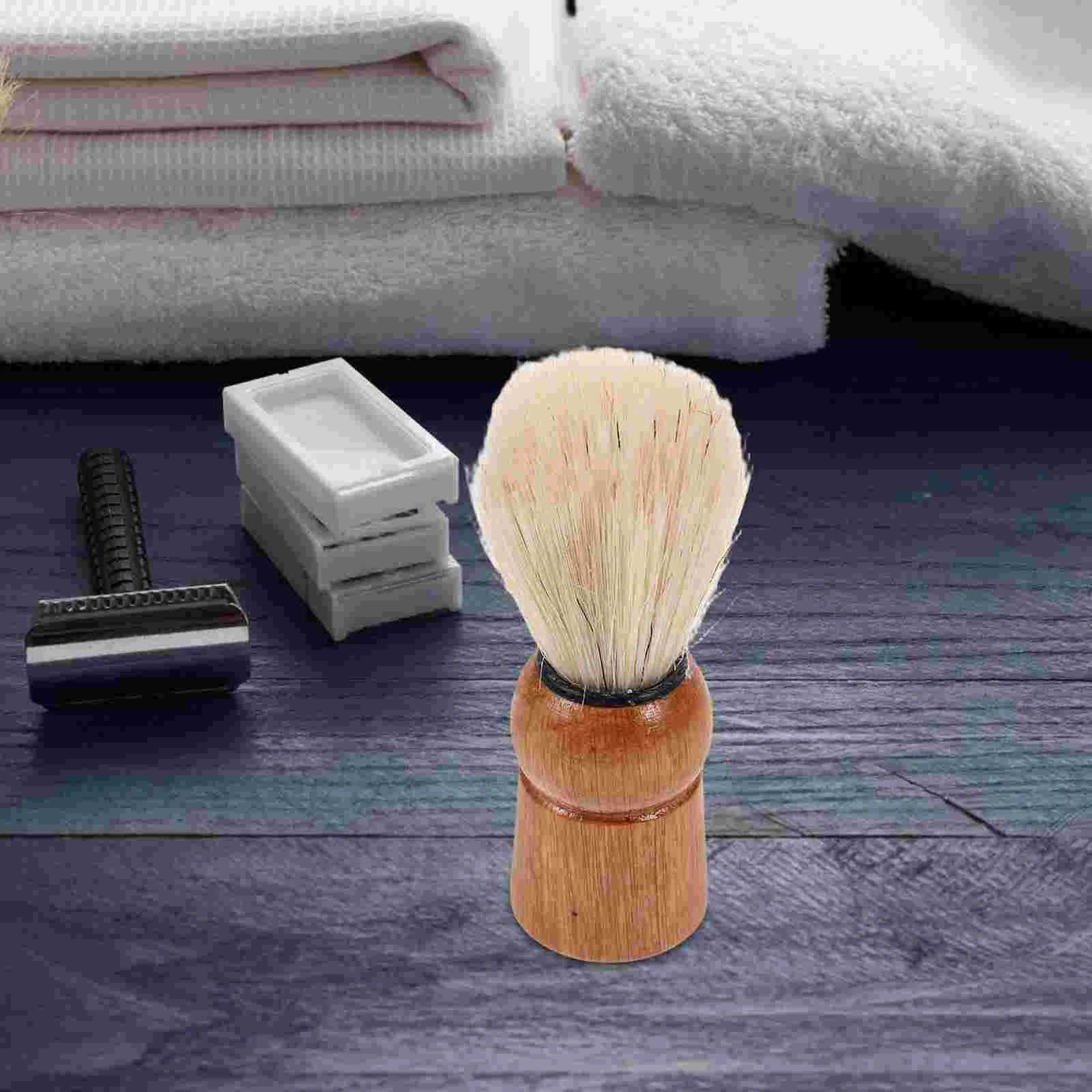 Retro Beard Brush Shaving Brash Badger Male Tool Shave Cream Cleaning for Mens Razor Kit with