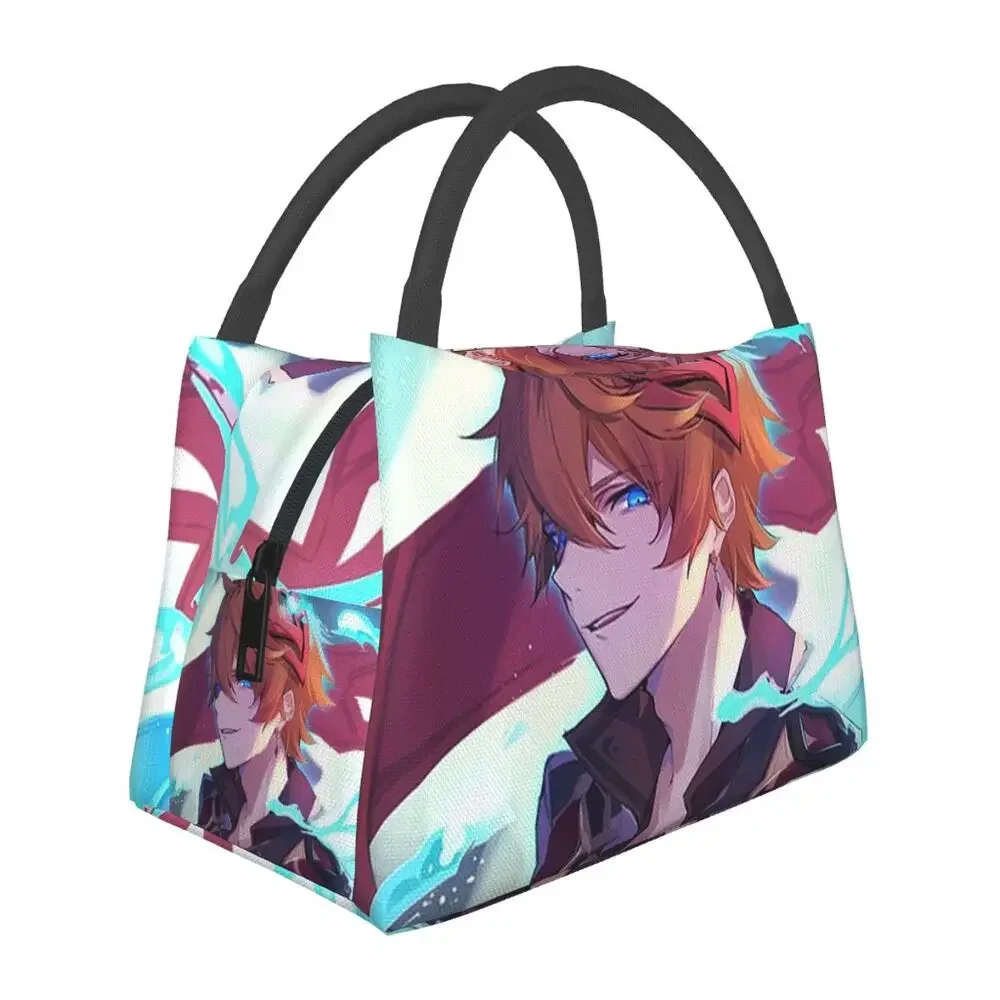 

Genshin Impact Childe Lunch Bags Insulated Bento Box Waterproof Lunch Tote Picnic Bags Cooler Thermal Bag for Woman Girl School