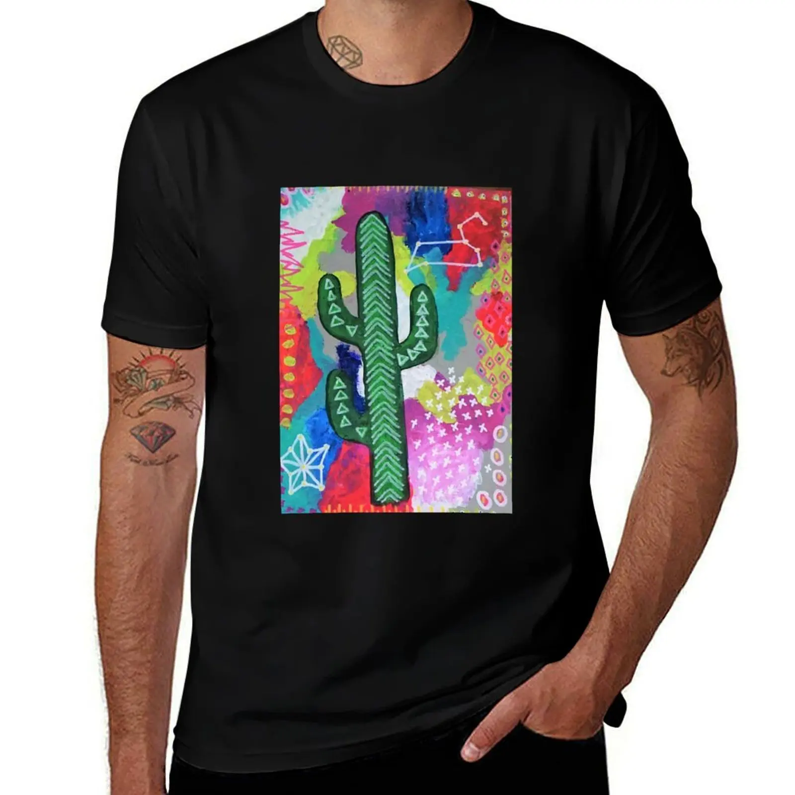 

Constellation Cacti - Leo T-Shirt man tshirt cotton tshirt 100% man t shirt designer T-Shirt