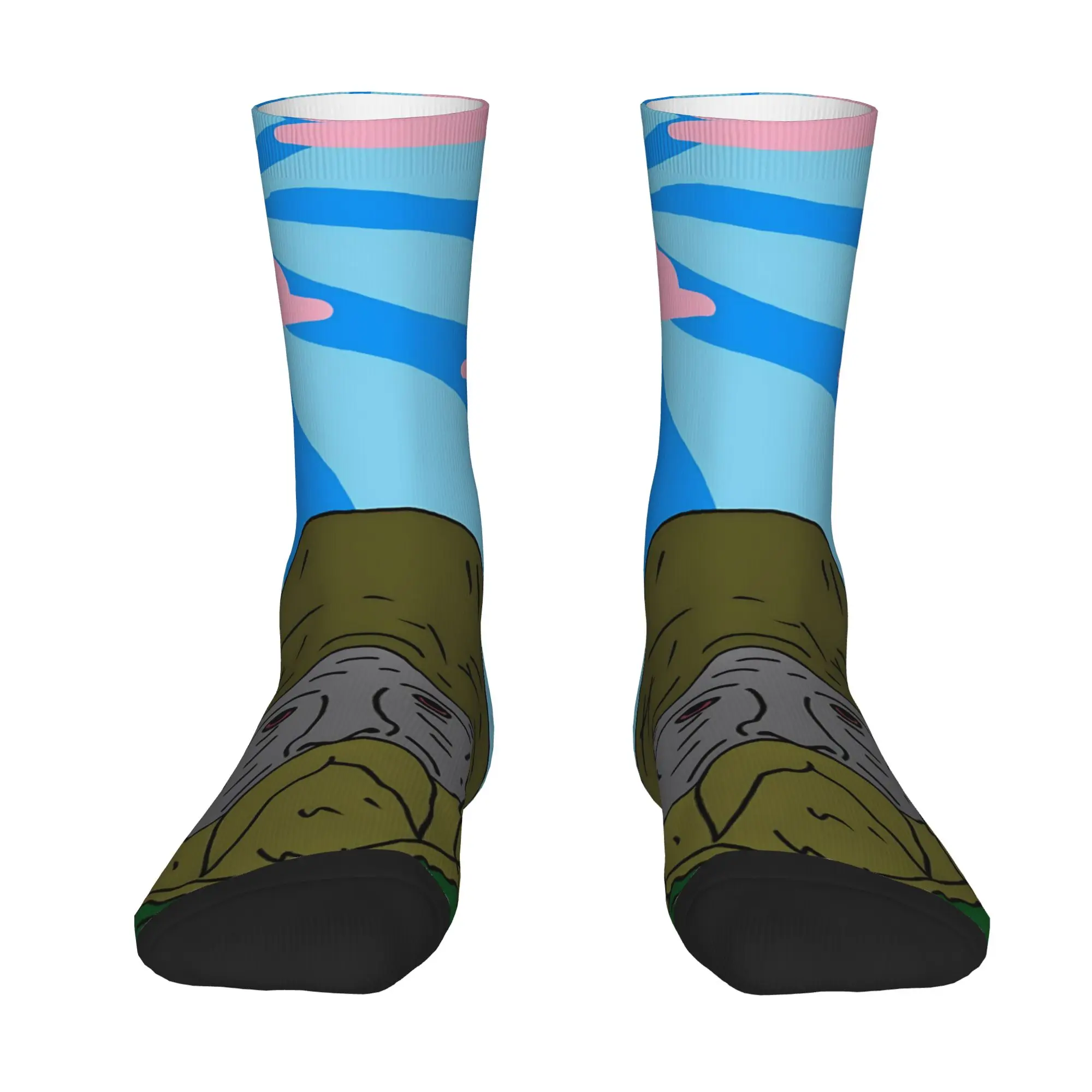 1 Pair Funny Happy Men's Sock The Bong Hitting Alien Retro Harajuku The Big Lez Hip Hop Novelty Seamless Sock