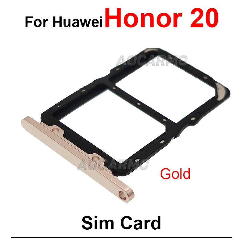 1Pcs For Huawei Honor 20 Pro 20Pro SIM Card Tray Slot Holder Replacement Parts