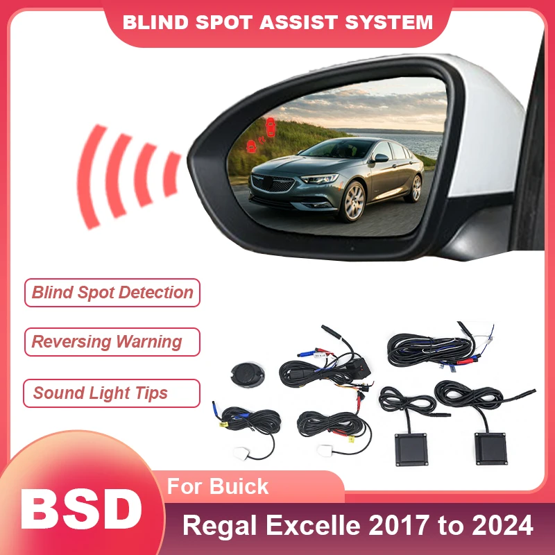 Car Mirror Smart Blind Spot Monitoring System BSD BSA BSM Alarm Radar Lane Change Assist For Buick Regal Excelle 2017 to 2024