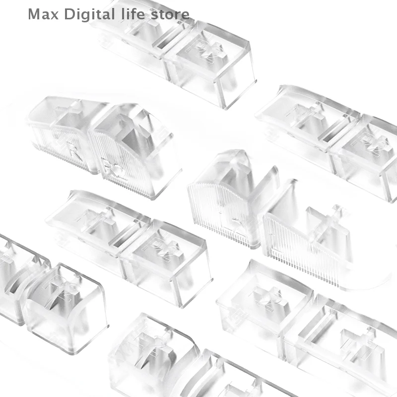 1 conjunto para trimui tijolo transparente volta keycaps conjunto de substituição volta keycaps translúcidos conjunto combinação acessórios do jogo