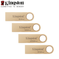 Kingston DataTraveler SE9G3 USB Flash Drive 64GB 128GB 256GB 512GB USB3.2 Gen1 Metal Gold Pen Drive Max 220Mb/s Portable U Disk