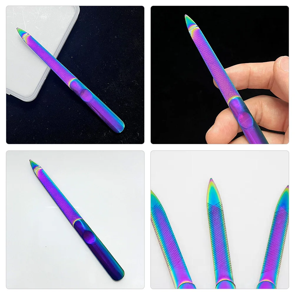 

2Pcs Metal Nail File Stainless Steel Nail Care Tool High Precision Dead Skin Remover Manicure Files for Women Gift