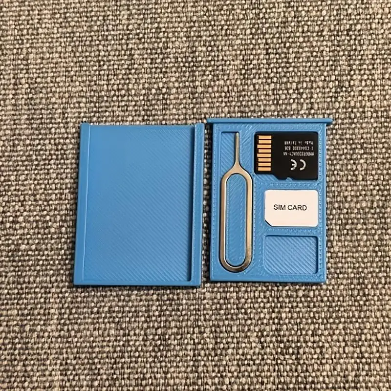 

Portable PLA SIM Micro SD Card Storage Case With Eject Pin, Mini SIM TF Memory Card Organizer Holder Box 1/5Pcs Mixed Color