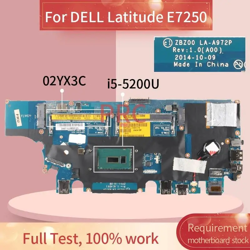 

Фотосессия для ноутбука DELL Latitude E7250 7250, материнская плата для ноутбука ZBZ00, фотосессия